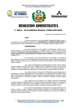 Programacion de Guardias Hospitalarias Enero 2017