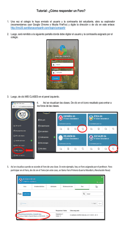 C&oacute;mo responder un Foro?