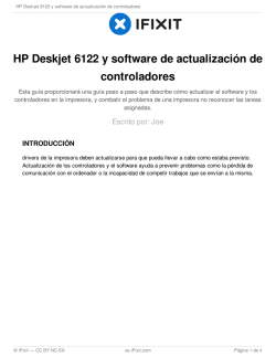 HP Deskjet 6122 y software de actualizaci&oacute;n de controladores