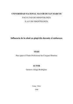 Influencia de la edad en gingivitis durante el embarazo