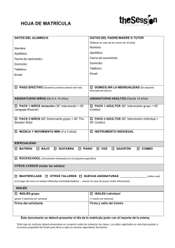 hoja de matr&iacute;cula
