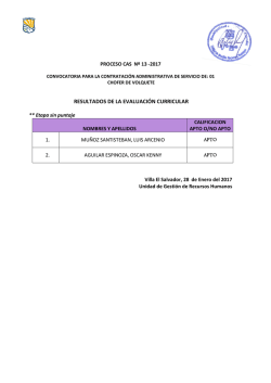 resultados de la evaluaci&oacute;n curricular