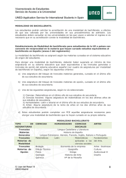 Modalidad de bachillerato