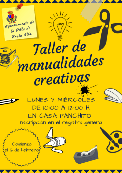 Taller de manualidades - Ayuntamiento de Bre&ntilde;a Alta