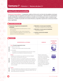 Tema: El mito en la actualidad