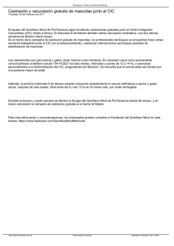 Castraci&oacute;n y vacunaci&oacute;n gratuita de mascotas junto al