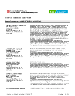 OFERTAS DE EMPLEO EN DIFUSI&Oacute;N Sector Profesional