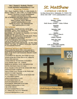 Bulletin - Saint Matthew Catholic Church
