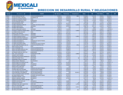 DIRECCION DE DESARROLLO RURAL Y DELEGACIONES