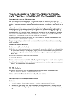 transcripci&oacute;n de la entrevista semiestructurada para pr&aacute;ctica 2 de