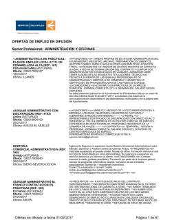 OFERTAS DE EMPLEO EN DIFUSI&Oacute;N Sector Profesional