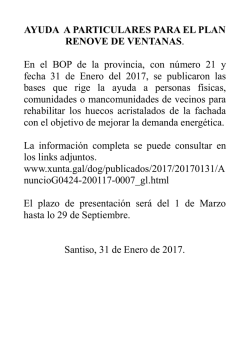 Plan renove de ventanas