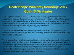 Dealerscope Warranty Roundup: 2017 Goals & Strategies