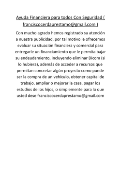 Ayuda Financiera para todos Con Seguridad