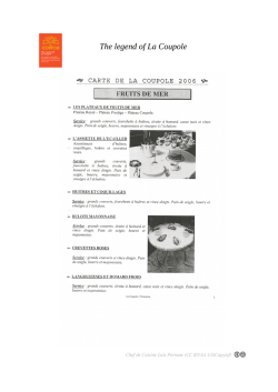 The legend of La Coupole Carte de la Coupole (2)