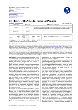 INTELIGO BANK Ltd. Sucursal Panam&aacute; - Equilibrium