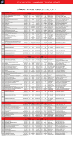 EX&Aacute;MENES FINALES FEBRERO/MARZO 2017