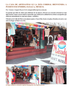 la casa de artesan&iacute;as le la m&aacute;s cordial bienvenida a puerto