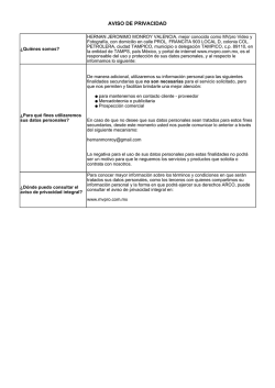 aviso de privacidad