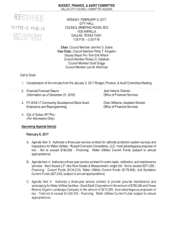 Agenda - City of Dallas