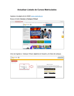 Actualizar Listado de Cursos Matriculados - SAU