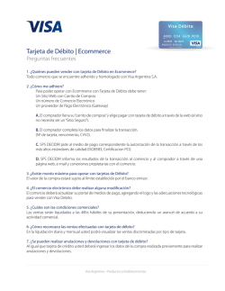 Tarjeta de D&eacute;bito | Ecommerce