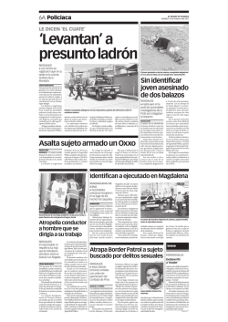 `Levantan` a presunto ladr&oacute;n