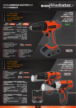 herramientas el&eacute;ctricas recargables
