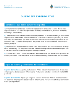 QUIERO SER EXPERTO PYME