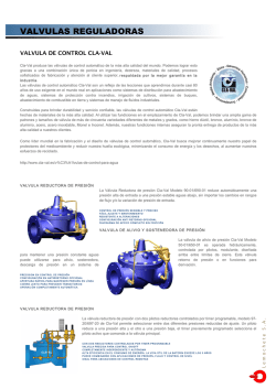 valvulas reguladoras