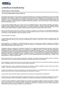 La familia en el mundo de hoy