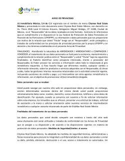 Aviso de Privacidad