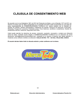 10. Cl&aacute;usula de Consentimiento Web