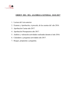 orden del dia