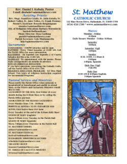 Bulletin - Saint Matthew Catholic Church