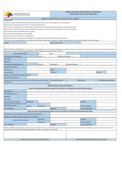 FORMULARIO DE DENUNCIAS SECTOR FINANCIERO
