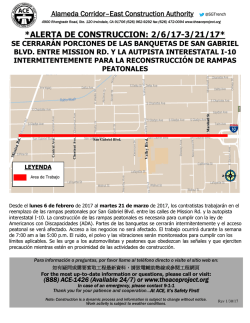 alerta de construccion: 2/6/17-3/21/17 - Alameda Corridor