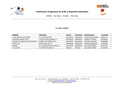 LISTADO CLUBS AIKIDO - Federaci&oacute;n Aragonesa de Judo