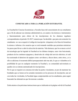 COMUNICADO A TODA LA POBLACI&Oacute;N ESTUDIANTIL
