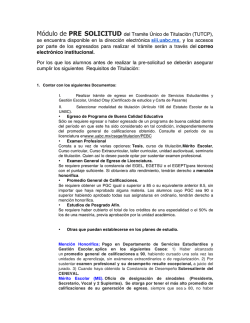 M&oacute;dulo de PRE SOLICITUD del Tramite &Uacute;nico de - citec-UABC
