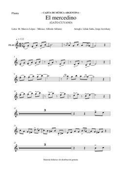 CAJITA GATO CUYANO El mercedino - FLAUTA