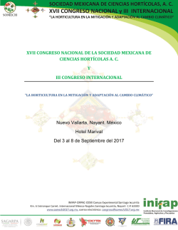 3 al 8 de Septiembre 2017