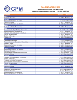 calendario 2017 - Consultores | CPM