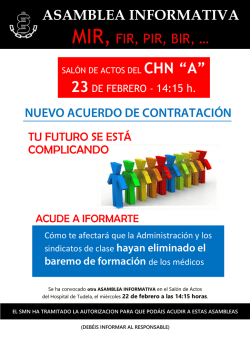 asamblea informativa - Sindicato M&eacute;dico de Navarra