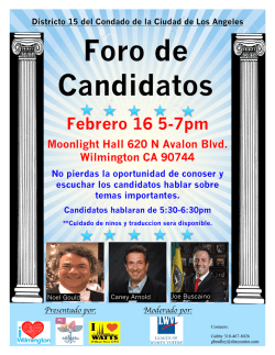 Foro de Candidatos - Wilmington Neighborhood Council