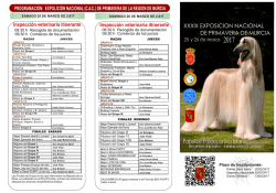 triptico de la exposici&oacute;n - Sociedad Canina de Murcia