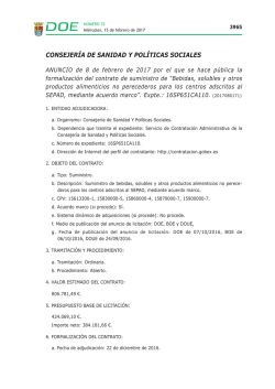 Anuncio de 8 de febrero de 2017 por el que se hace p&uacute;blica
