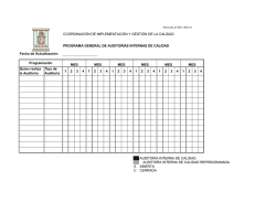 R01 Programa General de Auditor&iacute;as Internas de Calidad