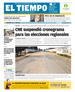 CNE suspendi&oacute; cronograma para las elecciones regionales