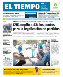 CNE ampli&oacute; a 421 los puntos para la legalizaci&oacute;n de